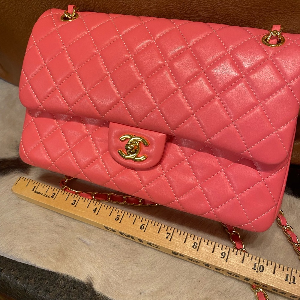 Pink Quilted Rectangular Flap Mini Light Hardware - image 3